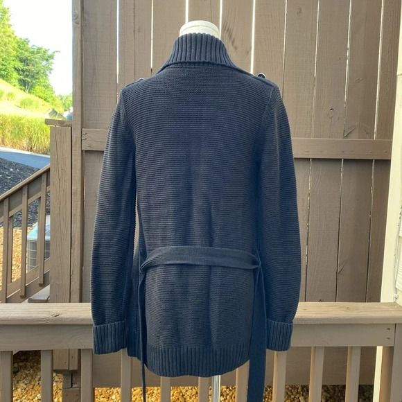 🌸Calvin Klein long cardigan with tie waist in black - Picture 6 of 10